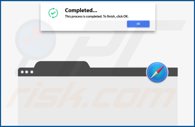 initialwindow adware pop-up displayed once installation is done