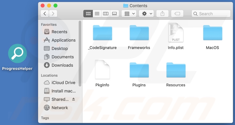 ProgressHelper adware install folder