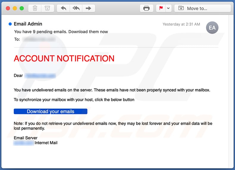 Spam-e-mail die wordt gebruikt voor phishing-doeleinden (2020-10-08 - 1)