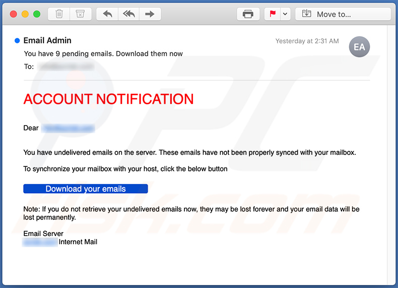 Spam-e-mail die wordt gebruikt voor phishing-doeleinden (2020-10-08 - 1)