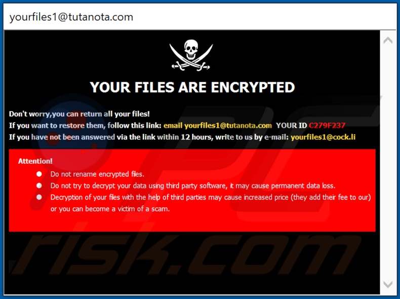 FLYU decrypt instructions (pop-up)