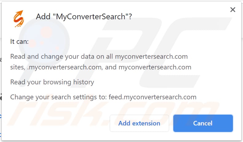 myconvertersearch browser hijacker notification