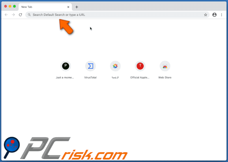 search.locatorunit.com browser hijacker on a Mac computer