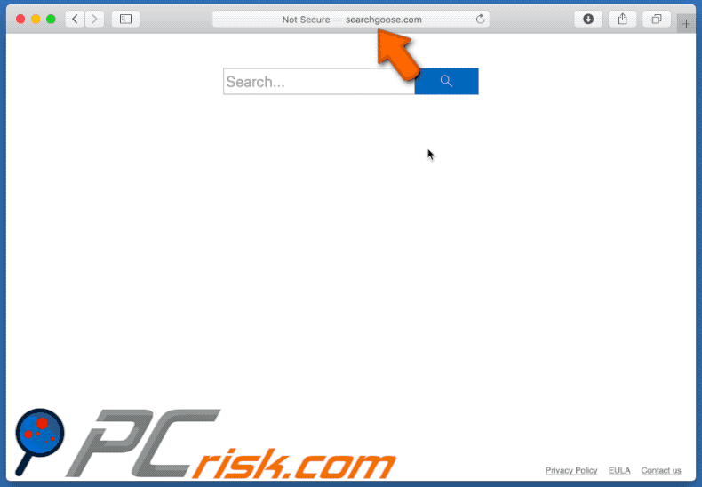 searchgoose.com redirects to yahoo.com