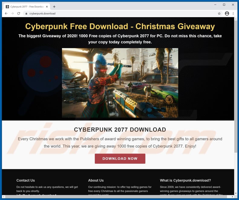 cyberpunk 2077 virus website met de kwaadaardige game-installer