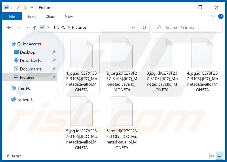 Door de MONETA ransomware versleutelde bestanden (De .MONETA extensie)