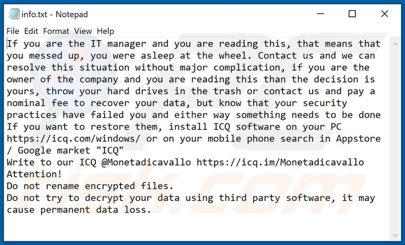 MONETA ransomware text file  tekstbestand (info.txt)