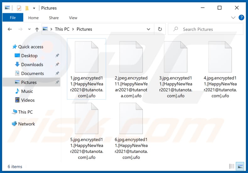 Door Ufo ransomware versleutelde bestanden (.ufo extensie)