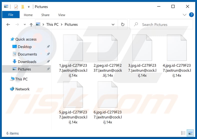 Door de 14x ransomware versleutelde bestanden (.14x-extensie)