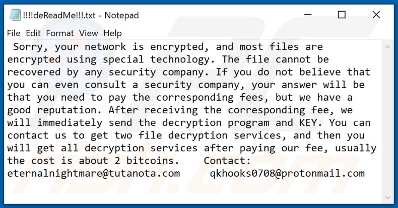 Cring decryptie-instructies eerste variant (!!!!deReadMe!!!.txt)