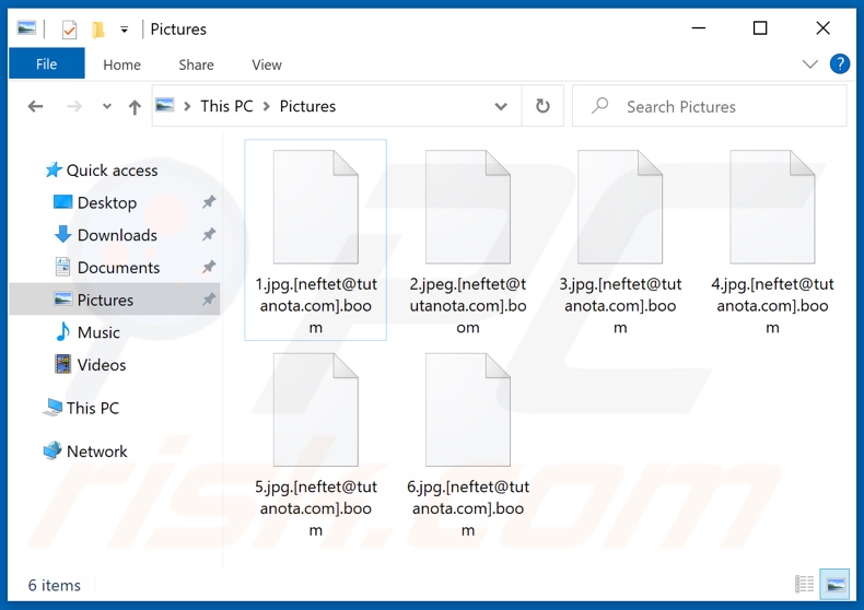 Door Epsilon ransomware versleutelde bestanden (.boom-extensie)