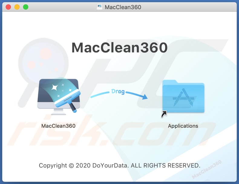 Installatie setup van MacClean360 PUA