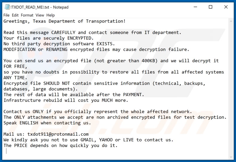 RansomExx decryptie-instructies