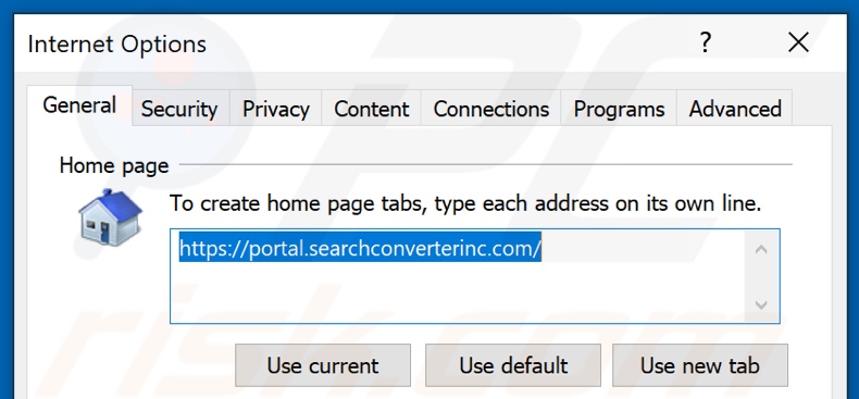 Verwijder searchconverterinc.com als startpagina in Internet Explorer