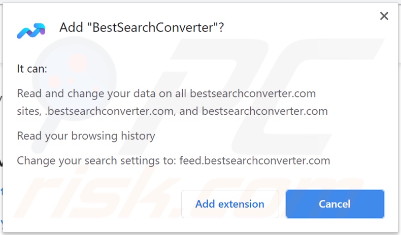 BestSearchConverter browserkaper vraagt rechten