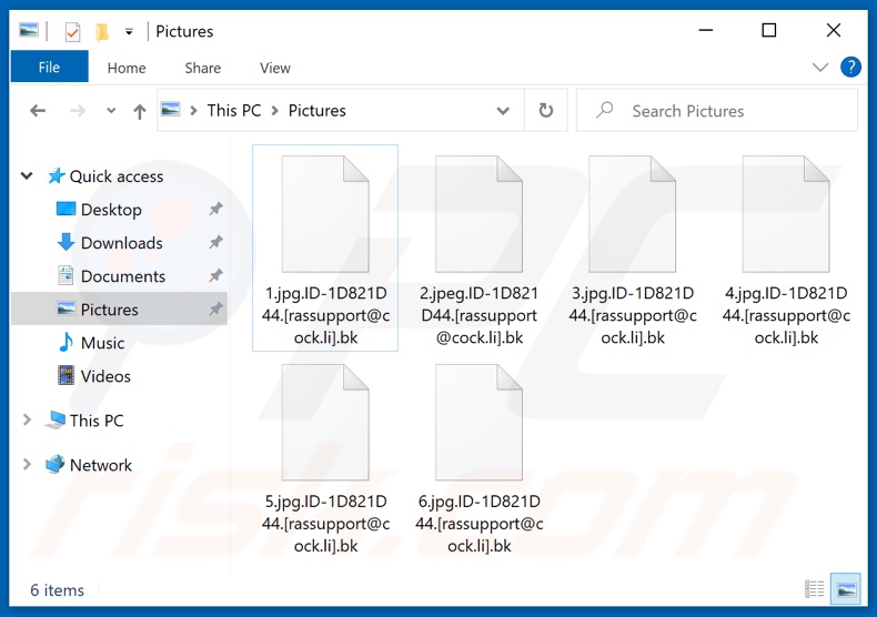 Door Bk ransomware versleutelde bestanden (.bk-extensie)