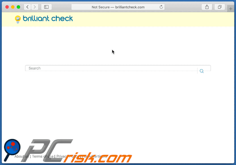 Weergave van de Brilliant Check browserkaper (GIF)