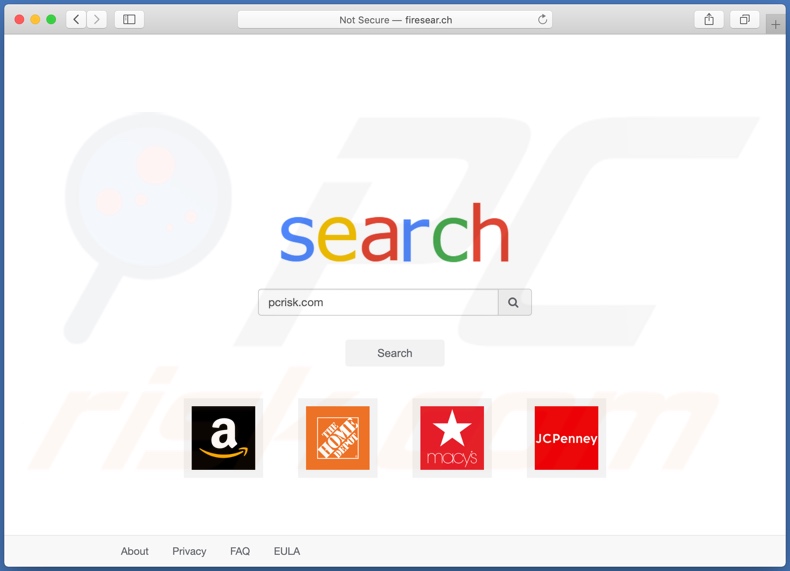 De Fire Search browserkaper op een Mac-computer