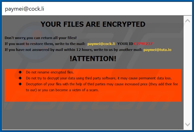 LOTUS decryptie-instructies (pop-up)