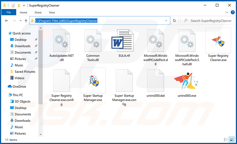 De ongewenste app SuperRegistryCleaner