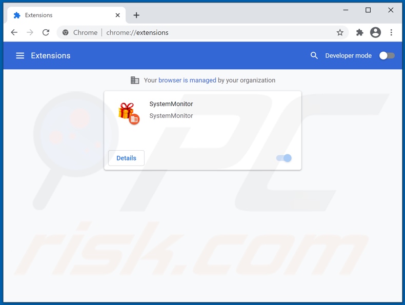 SystemMonitor advertenties verwijderen uit Google Chrome stap 2