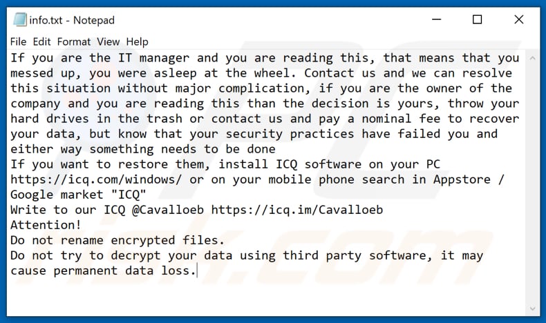 CAVALLOZIPULYA ransomware tekstbestand (info.txt)