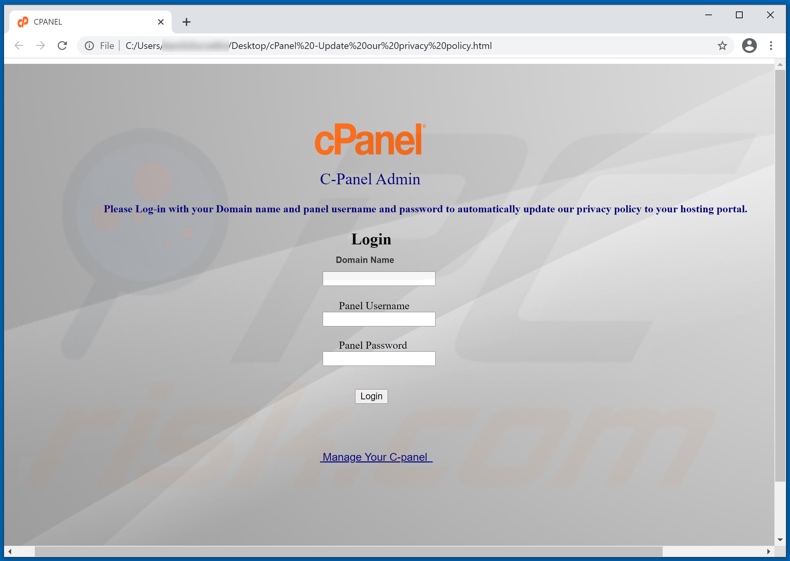 cPanel oplichtingsmails - bijlage