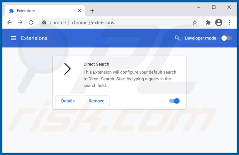 Verwijder search-direct.net gerelateerde Google Chrome extensies