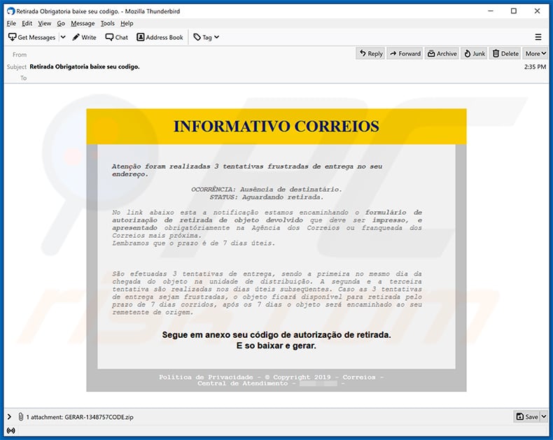 Spam e-mails verspreiden Javali (Ousaban) trojan
