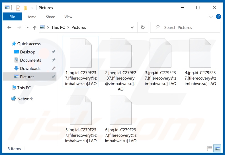 Door de LAO ransomware versleutelde bestanden (.LAO-extensie)