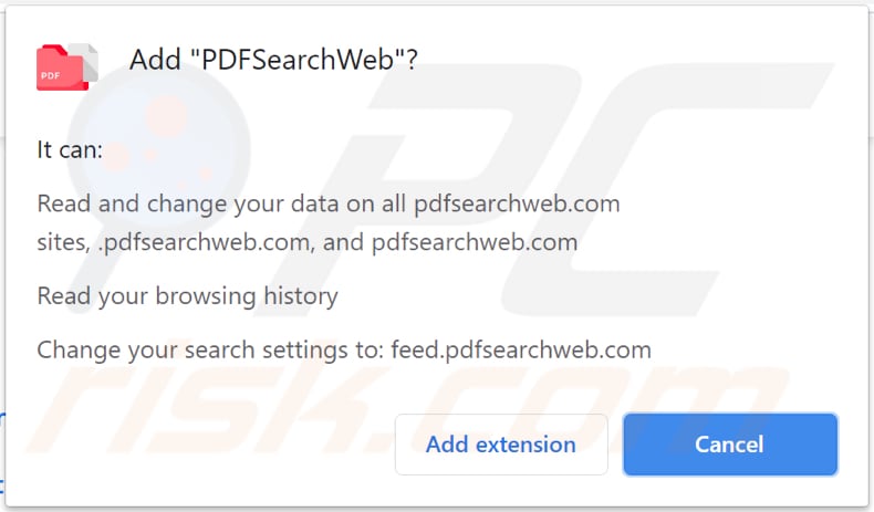 Melding van de pdfsearchweb browserkaper