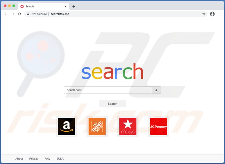 searchfox.me browserkaper op een Mac