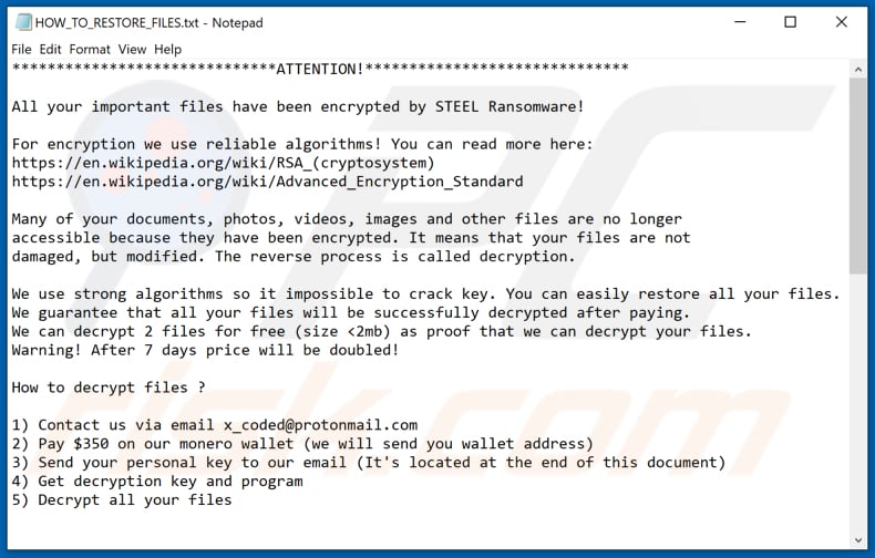 STEEL decryptie-instructies (HOW_TO_RESTORE_FILES.txt)