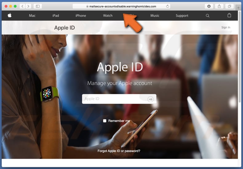 apple id e-mail valse aanmeldingspagina