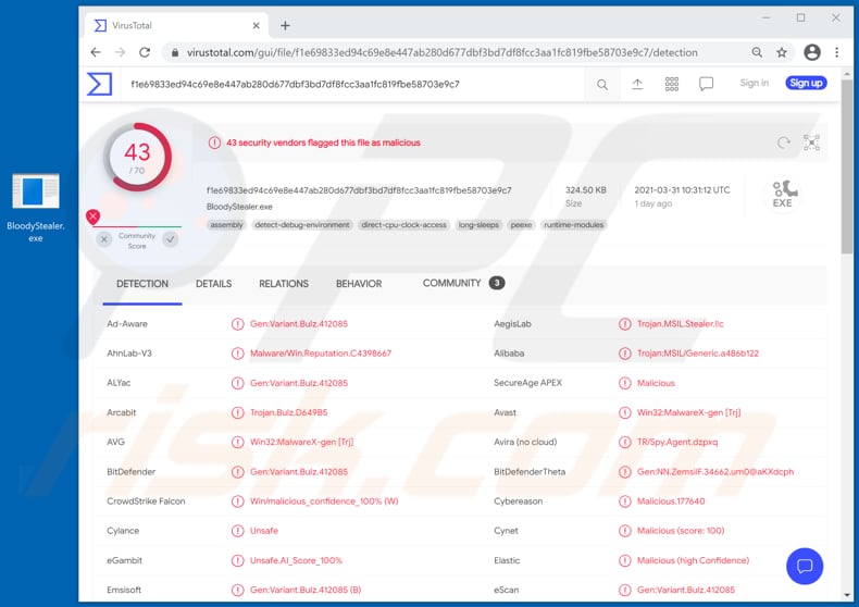 Bloody Stealer malware