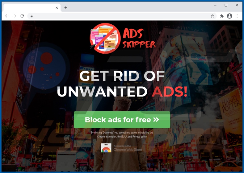 website die Shopping Lovers adware promoot 2