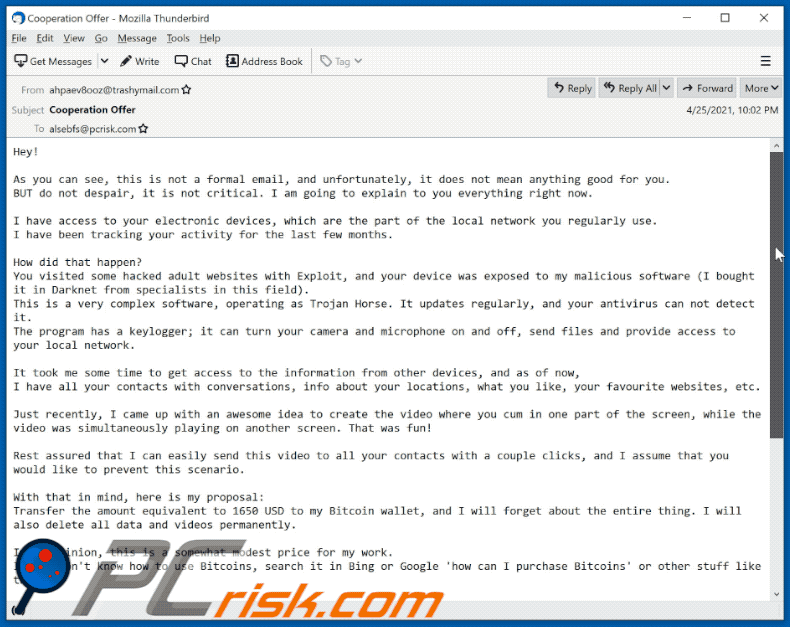 This is not a formal email scam e-mail weergave (GIF)