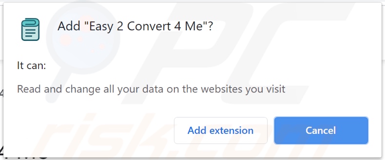 Easy 2 Convert 4 Me adware vraagt om machtigingen