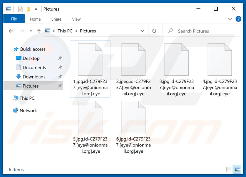 Bestanden die zijn versleuteld door Eye ransomware (.eye extensie)