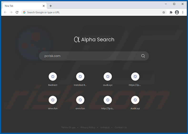 Bijgewerkt Alpha Search homepage