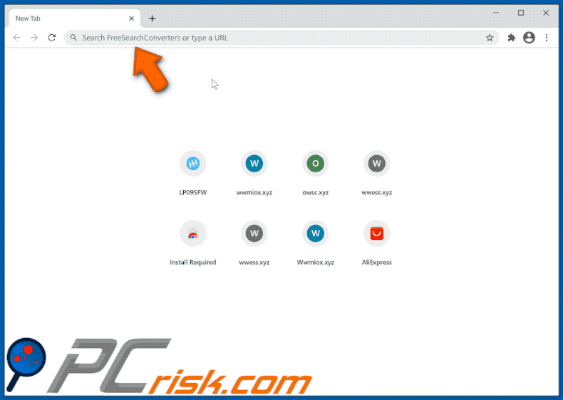 freesearchconverters browser hijacker freesearchconverters.com toont yahoo resultaten
