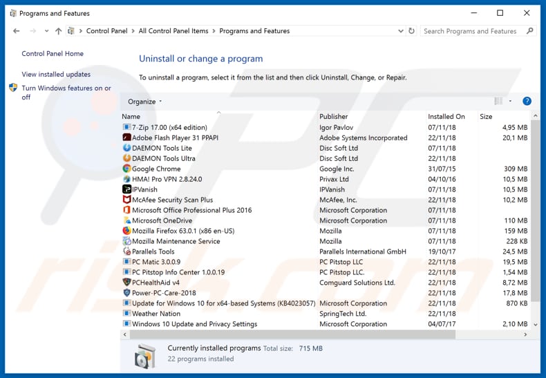 freesearchconverters.com browser hijacker verwijderen via Configuratiescherm