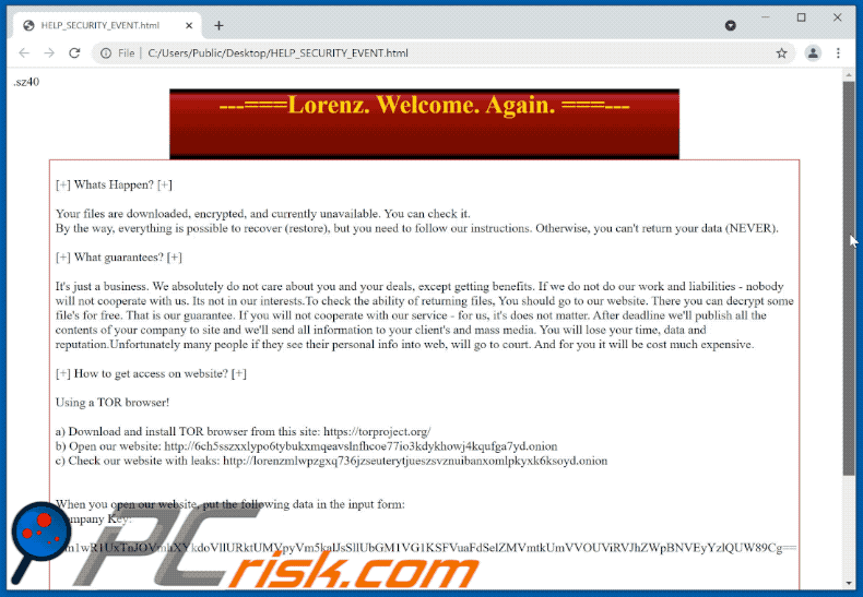 Lorenz ransomware notitie uiterlijk GIF (HELP_SECURITY_EVENT.html)