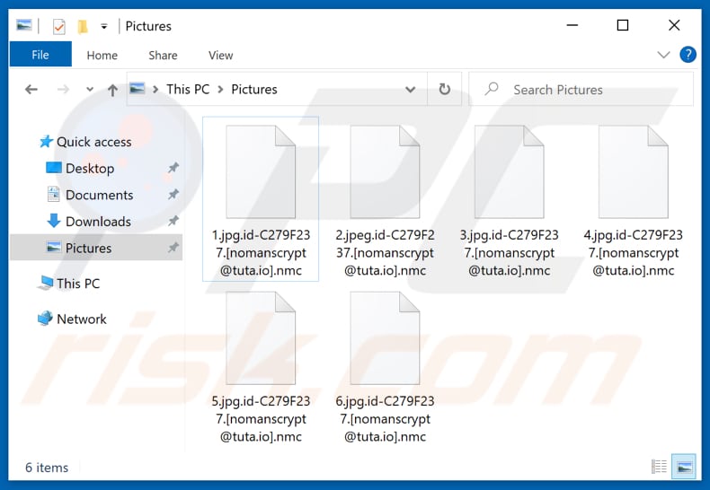 Bestanden die zijn versleuteld door Nmc ransomware (.nmc extensie)