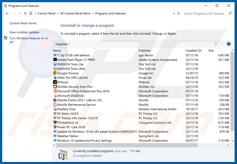 thepdfconvertersearch.com browser hijacker verwijderen via het Configuratiescherm