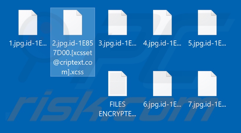 Bestanden versleuteld door Xcss ransomware (.xcss extensie)
