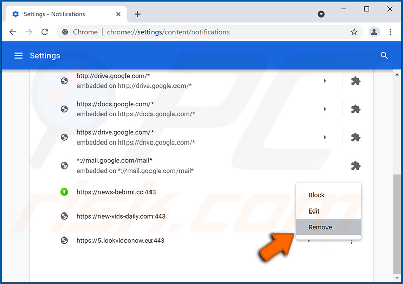 Browsermeldingen uitschakelen in Google Chrome webbrowser (PC)