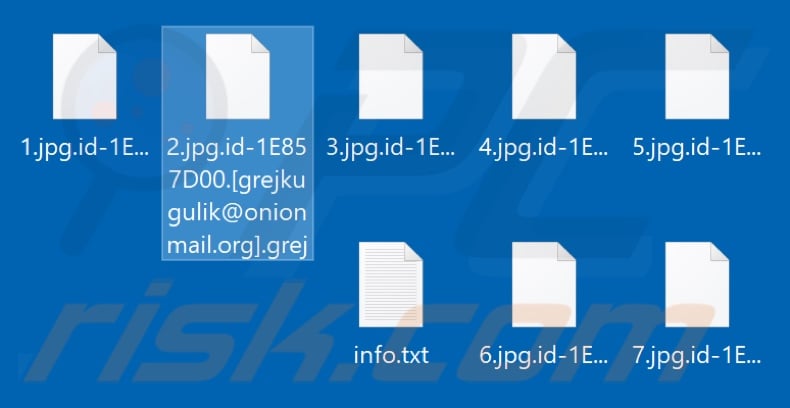 Bestanden die zijn versleuteld door Grej ransomware (.grej extensie)