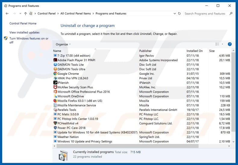 searchconvertersbox.com browser hijacker verwijderen via het Configuratiescherm