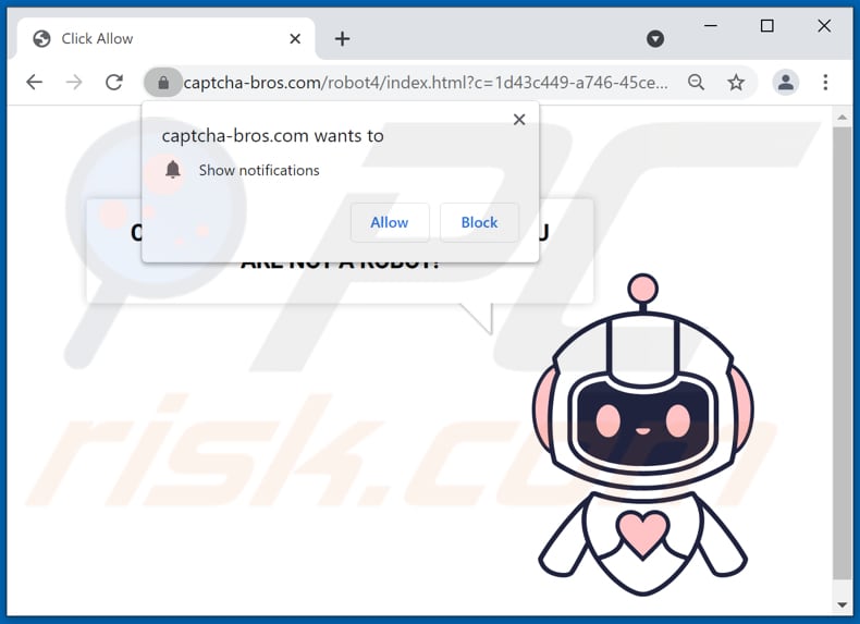 captcha-bros[.]com pop-up doorverwijzingen